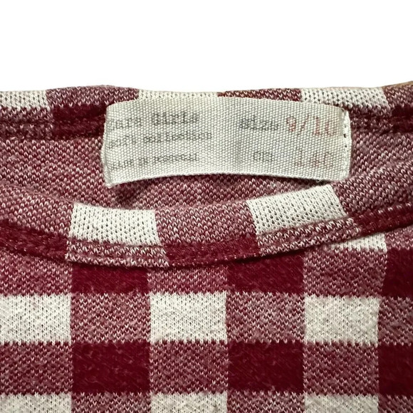 Zara | Red and White Checkerboard Top (9-10 yrs) - Picture 5 of 5